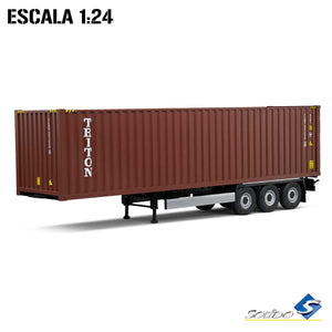 Sólido S2400501 Remolque con Contenedor Escala 1:24