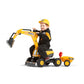 FalkToys 135A Excavadora Case de Empuje Montable con Tolva