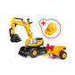 FalkToys 135A Excavadora Case de Empuje Montable con Tolva