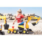 FalkToys 135A Excavadora Case de Empuje Montable con Tolva