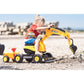 FalkToys 135A Excavadora Case de Empuje Montable con Tolva