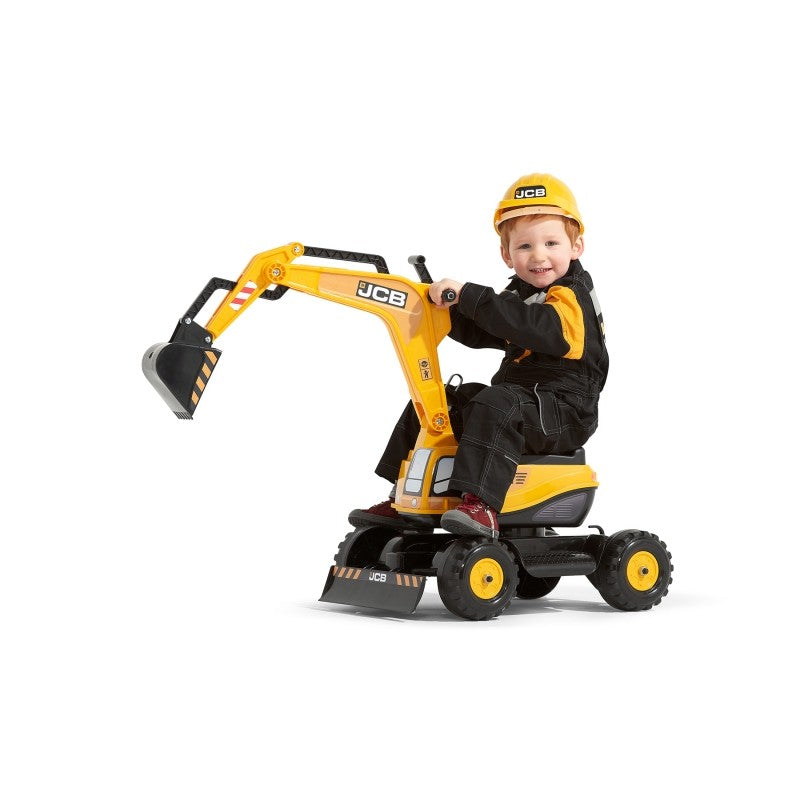 FalkToys 135 Excavadora JCB de Empuje Montable con Caso